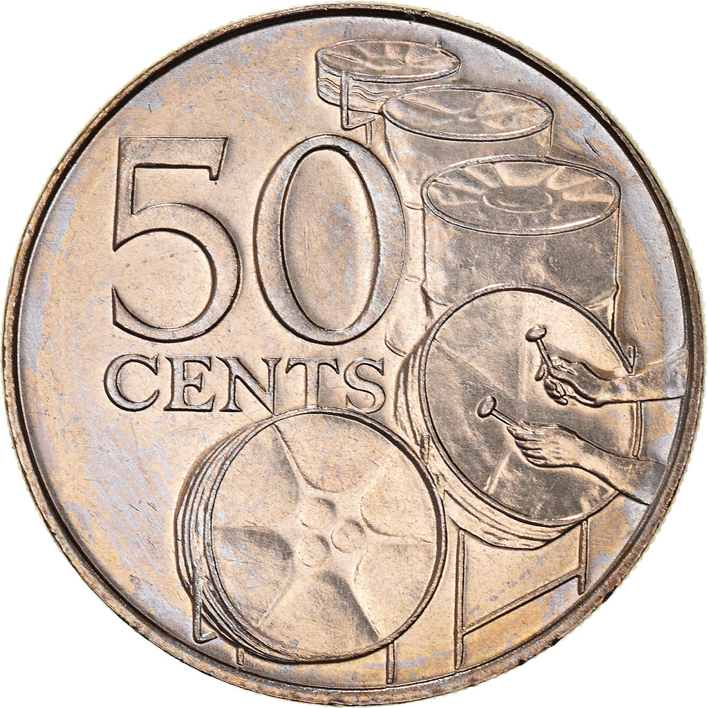 Coin, TRINIDAD & TOBAGO, 50 Cents, 1979, Franklin Mint, AU(55-58)