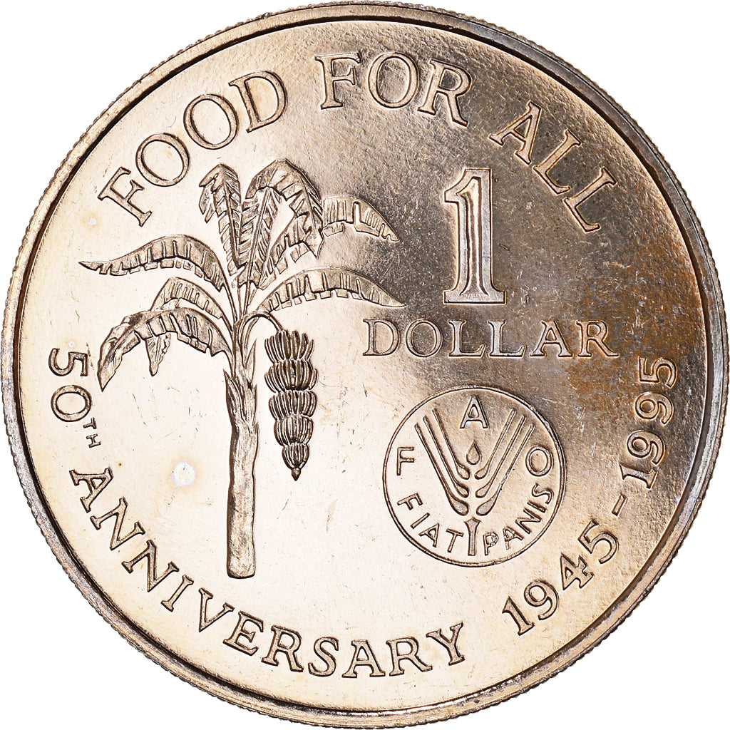 Coin, TRINIDAD & TOBAGO, Dollar, 1995, MS(60-62), Copper-nickel, KM:61