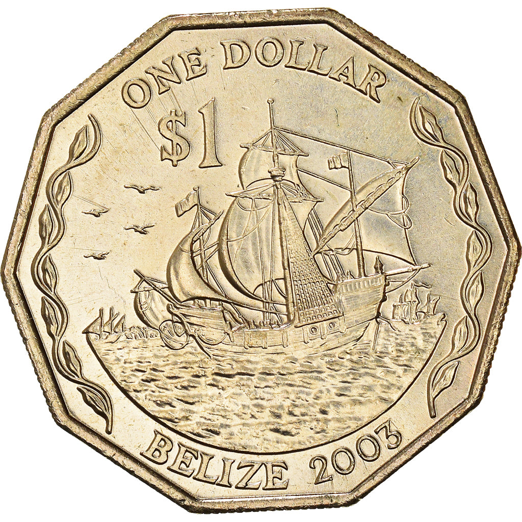 Coin, Belize, Dollar, 2003, AU(55-58), Nickel-brass, KM:99