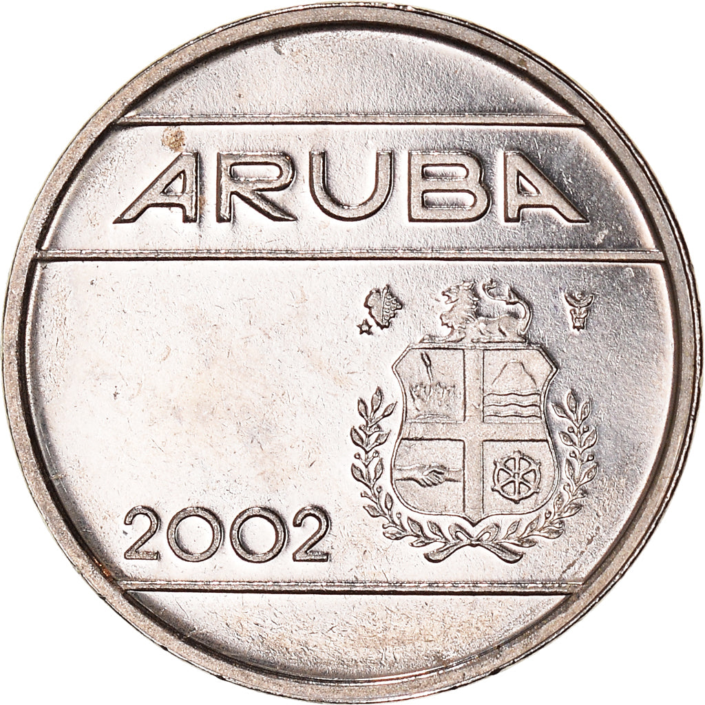 Moeda, Aruba, Beatrix, 5 Cents, 2002, Utrecht, AU(50-53), Aço Ligado a Níquel