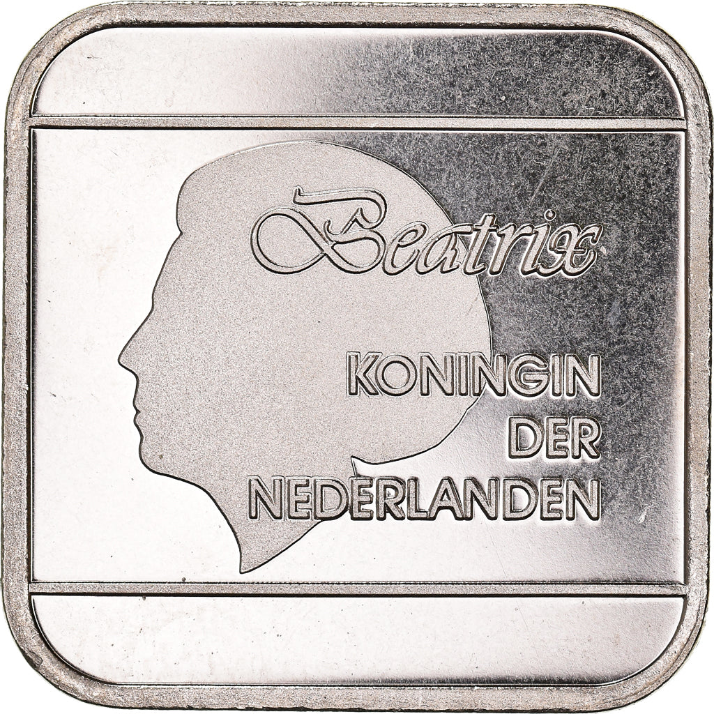 Coin, Aruba, Beatrix, 5 Florin, 2002, Utrecht, MS(63), Nickel Bonded Steel