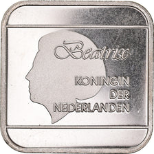 Coin, Aruba, Beatrix, 5 Florin, 2002, Utrecht, MS(63), Nickel Bonded Steel