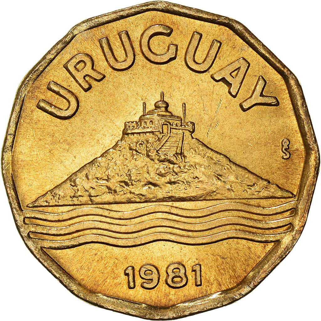 Coin, Uruguay, 20 Centesimos, 1981, Santiago, MS(64), Aluminum-Bronze, KM:67