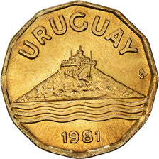 Coin, Uruguay, 20 Centesimos, 1981, Santiago, MS(64), Aluminum-Bronze, KM:67