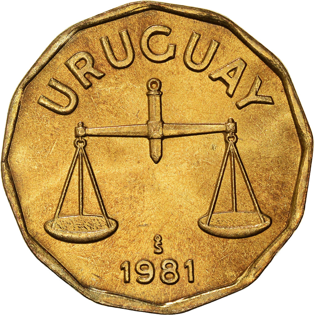 Coin, Uruguay, 50 Centesimos, 1981, Santiago, MS(64), Aluminum-Bronze, KM:68