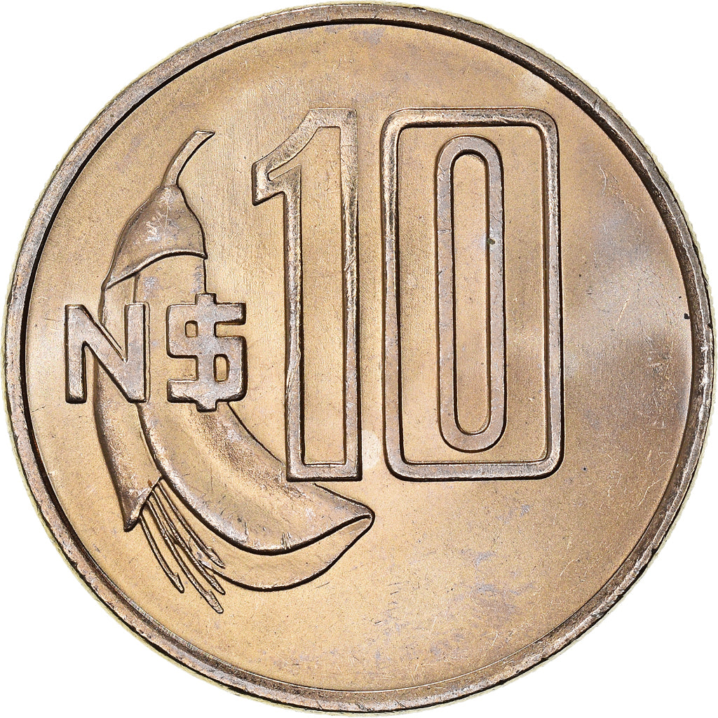 Moneda, Uruguay, 10 Nuevos Pesos, 1981, Santiago, SC+, Cobre - níquel, KM:79