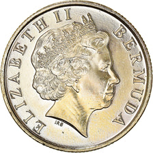 Moneta, Bermuda, Elizabeth II, Dollar, 2000, BB+, Nichel-ottone, KM:111