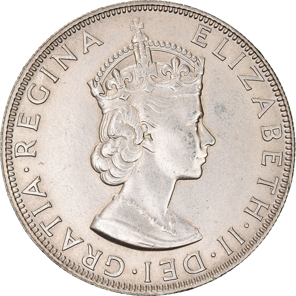 Coin, Bermuda, Elizabeth II, Crown, 1964, AU(50-53), Silver, KM:14