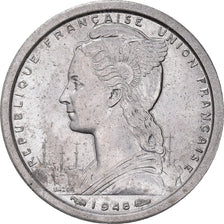 Moneta, SAINT PIERRE & MIQUELON, Franc, 1948, Paris, BB+, Alluminio, KM:1