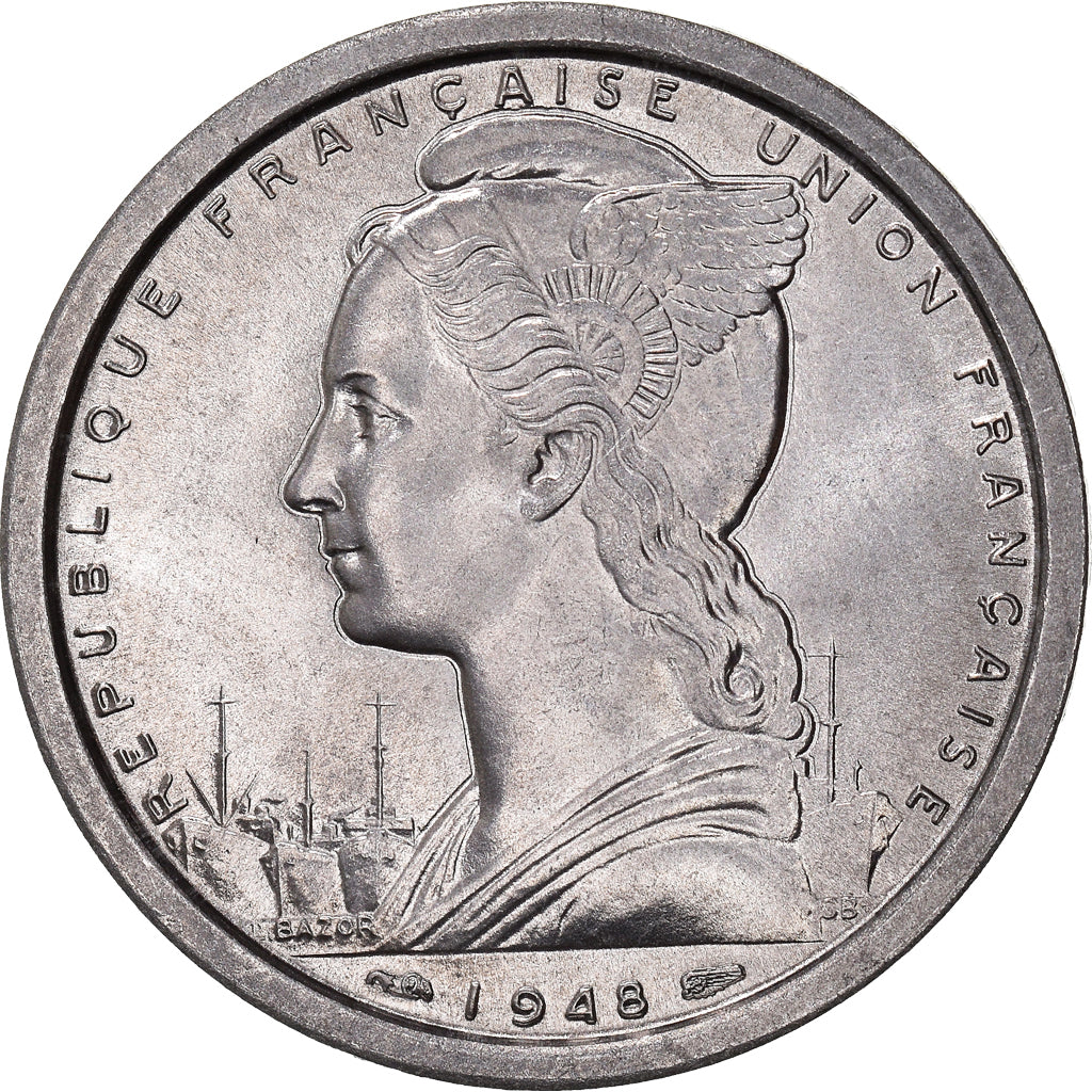 Moneta, SAINT PIERRE & MIQUELON, 2 Francs, 1948, Paris, SPL, Alluminio, KM:2