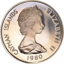 Moneta, Isole Cayman, Elizabeth II, 10 Cents, 1980, Franklin Mint, Proof, FDC