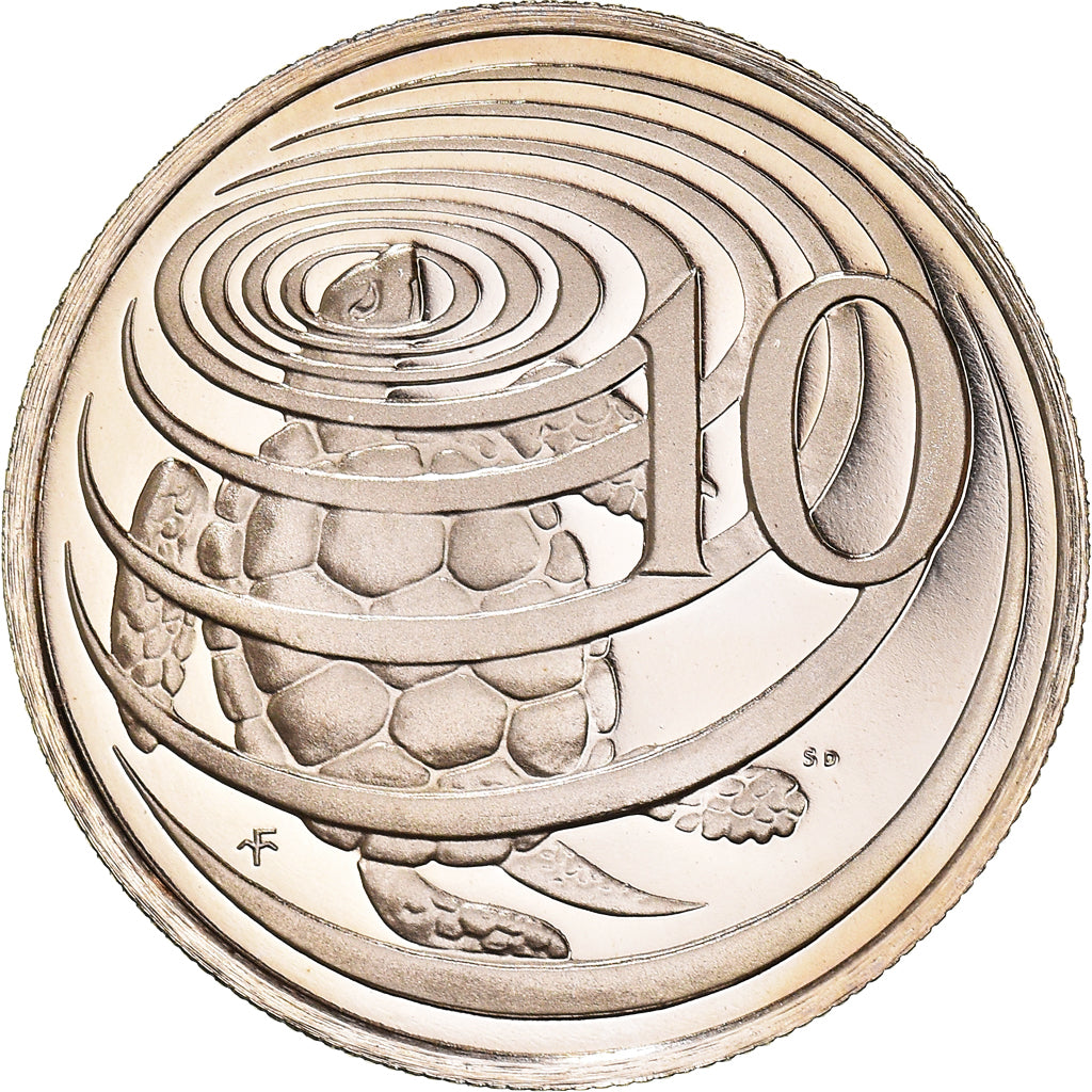 Moneta, Isole Cayman, Elizabeth II, 10 Cents, 1980, Franklin Mint, Proof, FDC