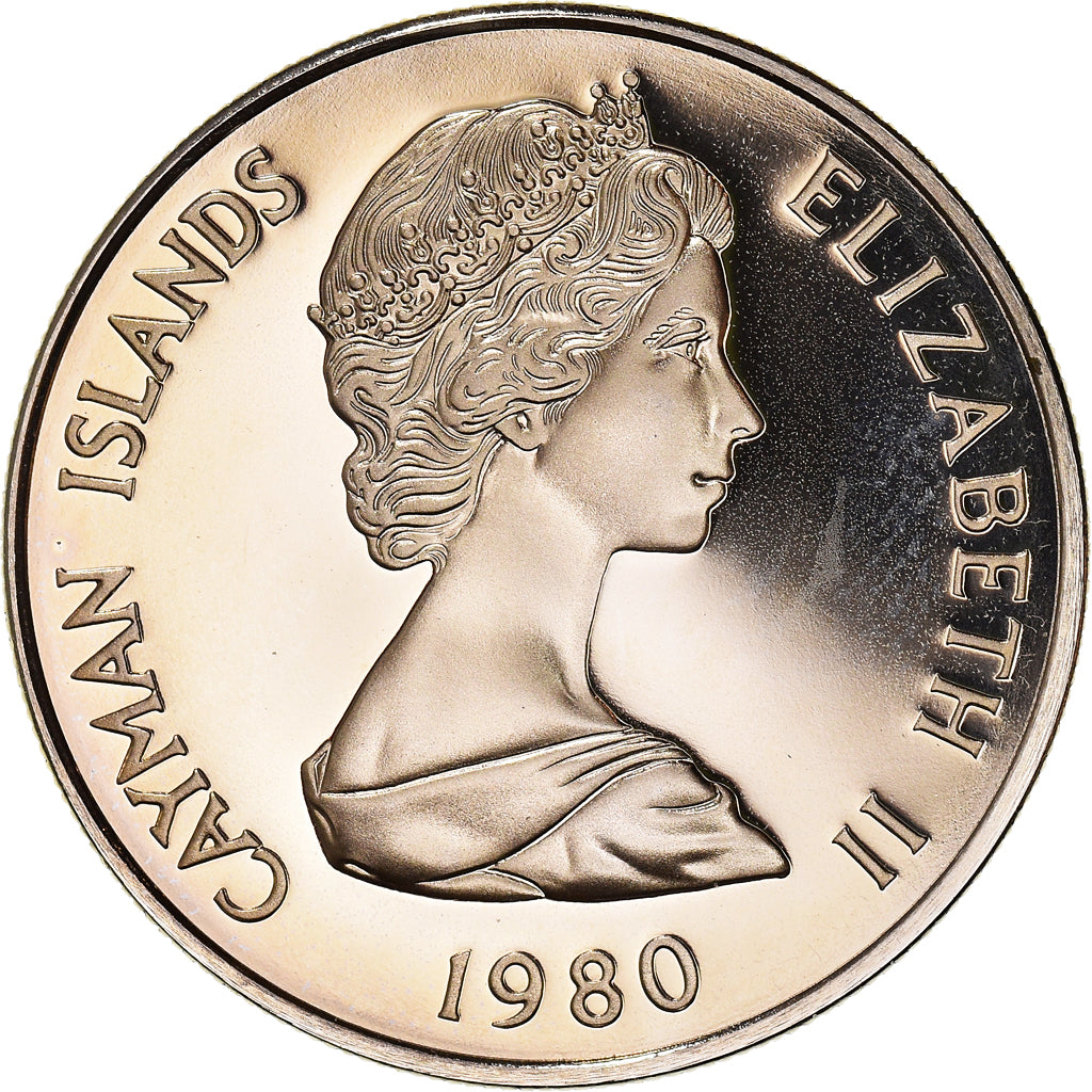 Coin, Cayman Islands, Elizabeth II, 25 Cents, 1980, British Royal Mint, Proof