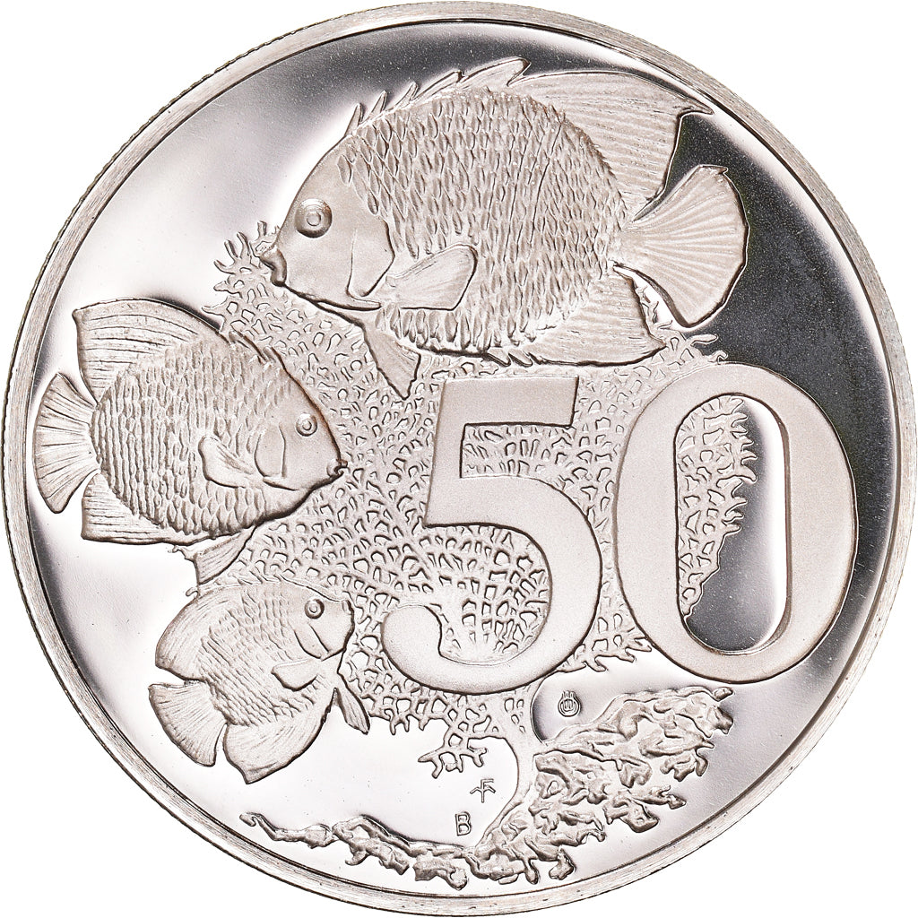 Coin, Cayman Islands, Elizabeth II, 50 Cents, 1980, Franklin Mint, Proof