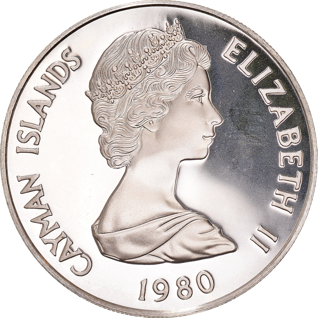 Coin, Cayman Islands, Elizabeth II, 50 Cents, 1980, Franklin Mint, Proof