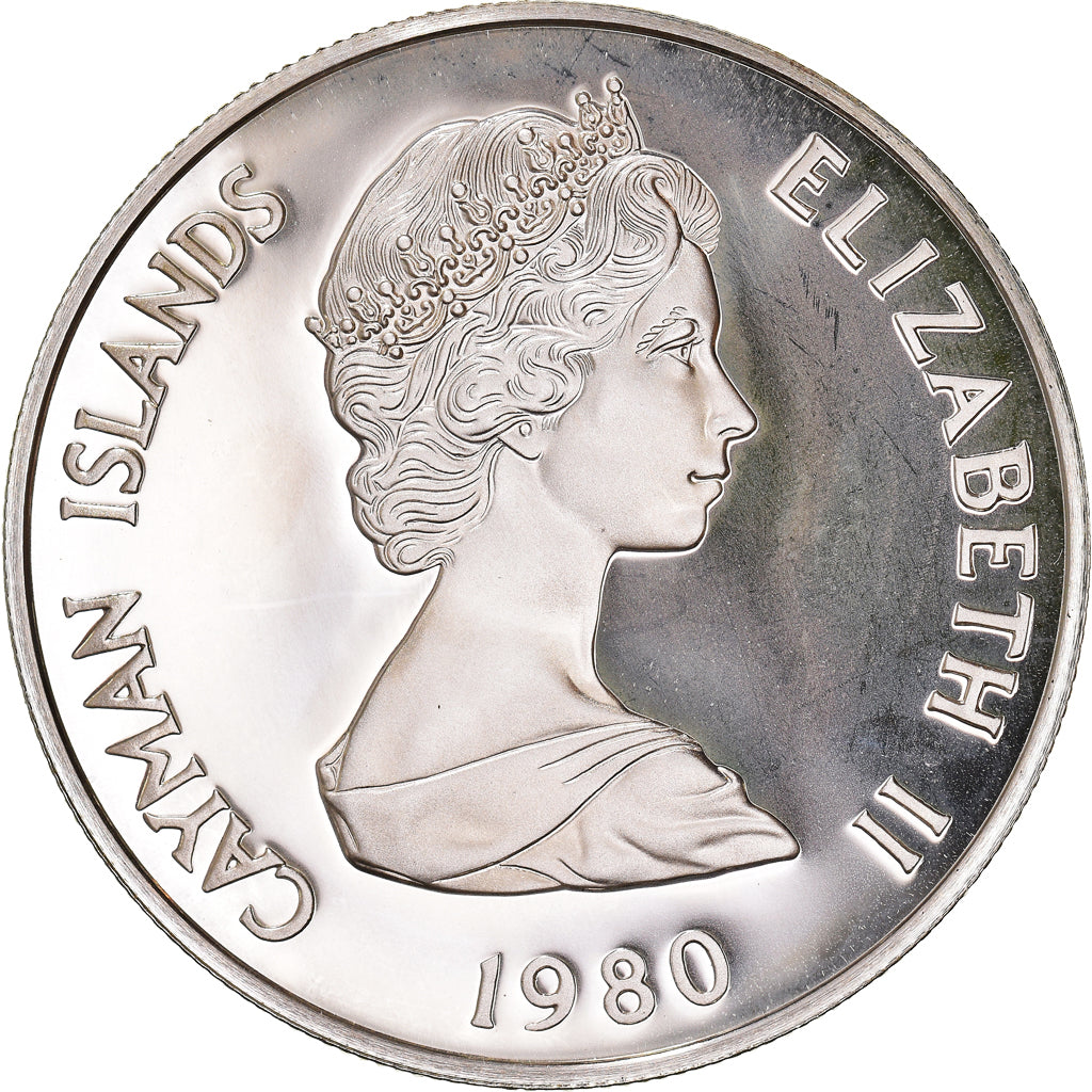 Coin, Cayman Islands, Elizabeth II, Dollar, 1980, Franklin Mint, Proof