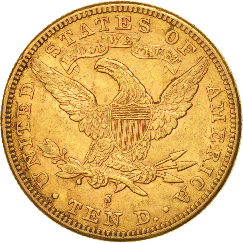États-Unis, 10 Dollars Coronet Head, 1889 S, San Francisco, KM 102