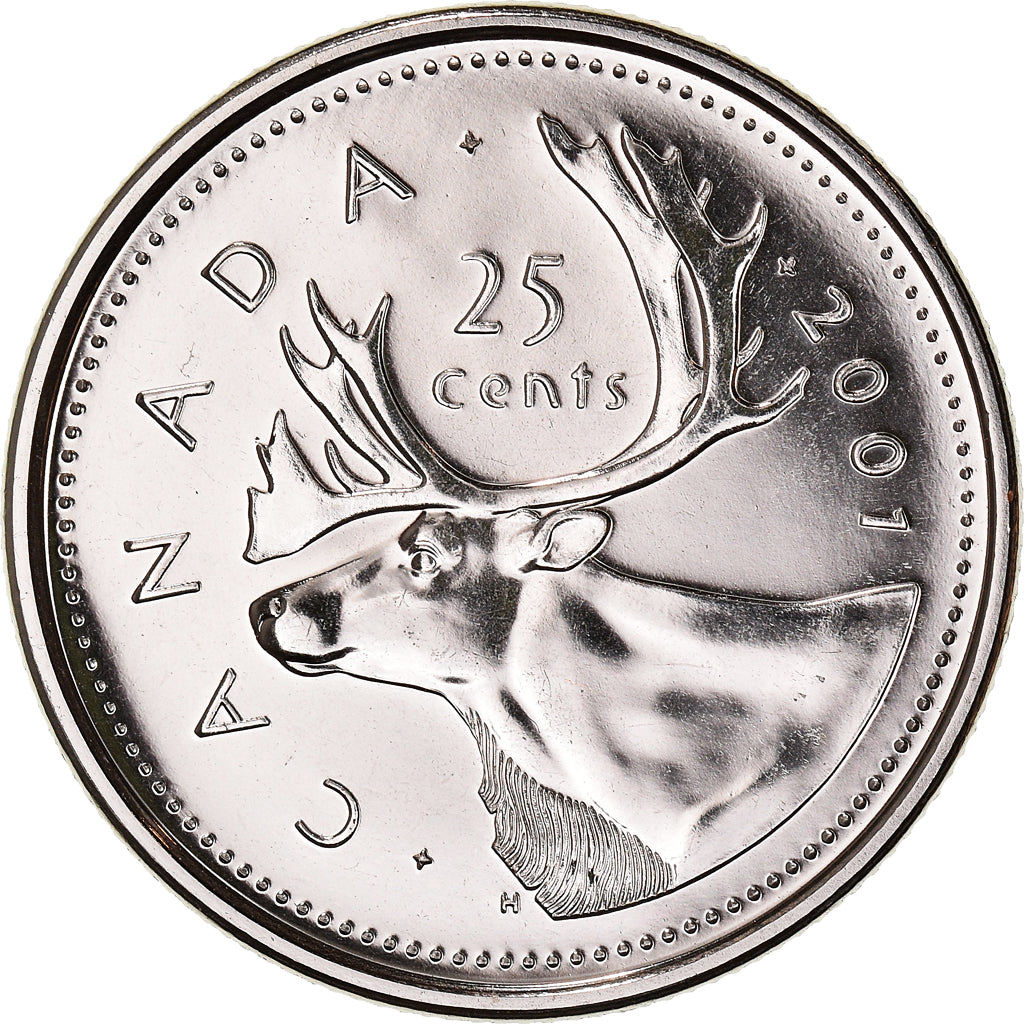 Coin, Canada, Elizabeth II, 25 Cents, 2001, Royal Canadian Mint, Ottawa