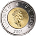 Monnaie, Canada, Elizabeth II, 2 Dollars, 2001, Royal Canadian Mint, Ottawa