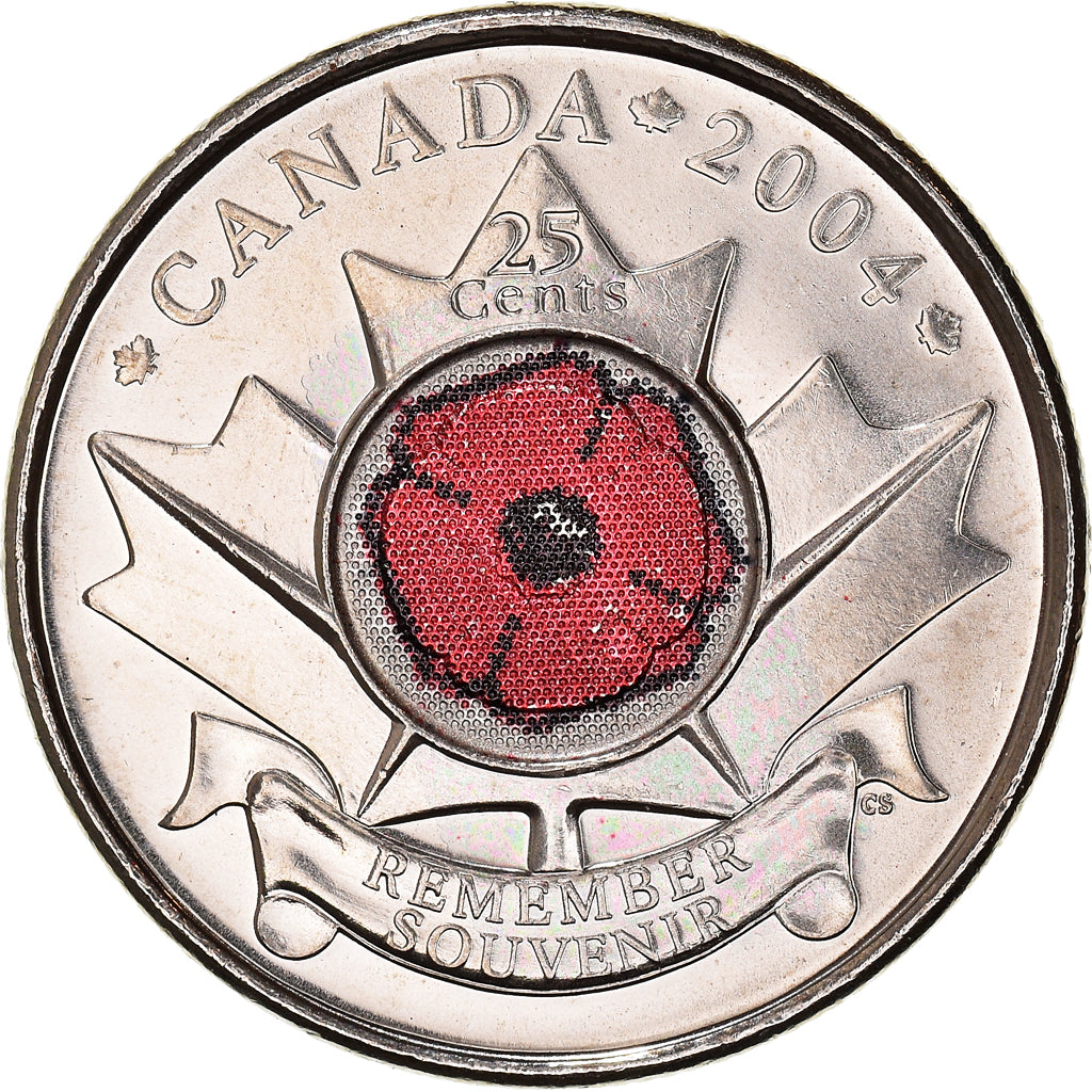 Coin, Canada, Elizabeth II, 25 Cents, 2004, Royal Canadian Mint, MS(60-62)