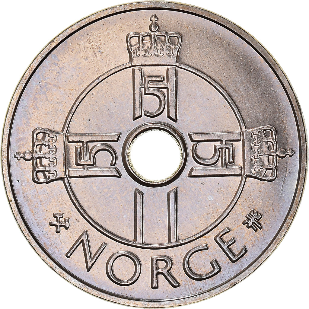 Moneta, Norvegia, Harald V, Krone, 2001, SPL-, Rame-nichel, KM:462
