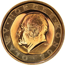 Coin, Norway, Olav V, 10 Kroner, 1991, MS(65-70), Nickel-brass, KM:427