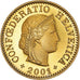 Moneta, Svizzera, 5 Rappen, 2001, Bern, Proof / BE, FDC, Alluminio-bronzo