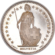 Moeda, Suíça, 1/2 Franc, 2001, Bern, Proof / BE, MS(65-70), Cobre-níquel