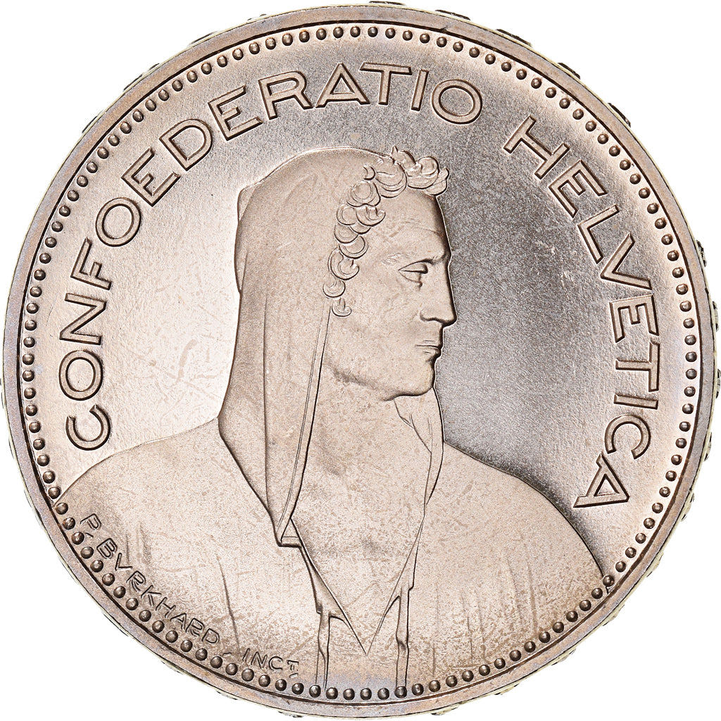 Münze, Schweiz, 5 Francs, 2001, Bern, Proof / BE, STGL, Kupfer-Nickel, KM:40a.4