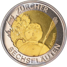 Munten, Zwitserland, 5 Francs, 2001, Bern, Proof / BE, PR+, Bi-Metallic, KM:92
