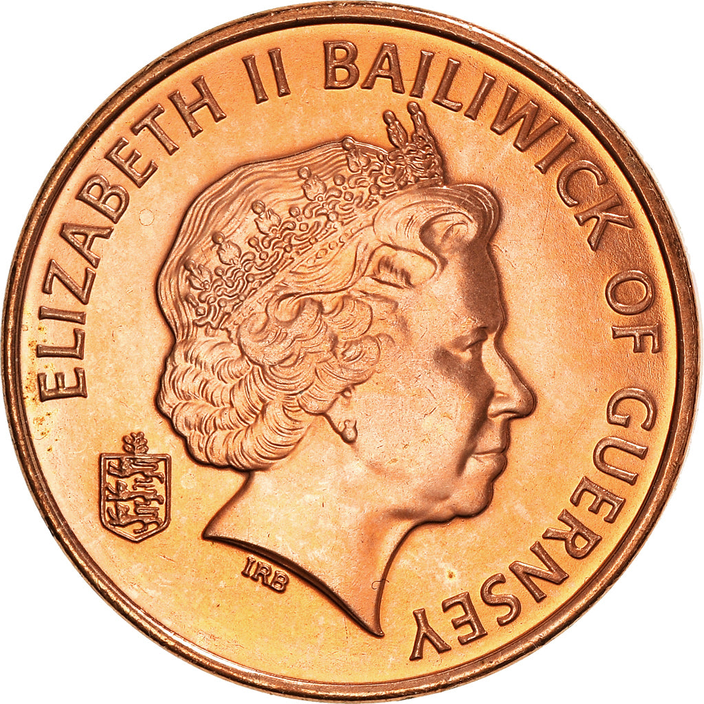 Coin, Guernsey, Elizabeth II, Penny, 2003, MS(63), Copper Plated Steel, KM:89