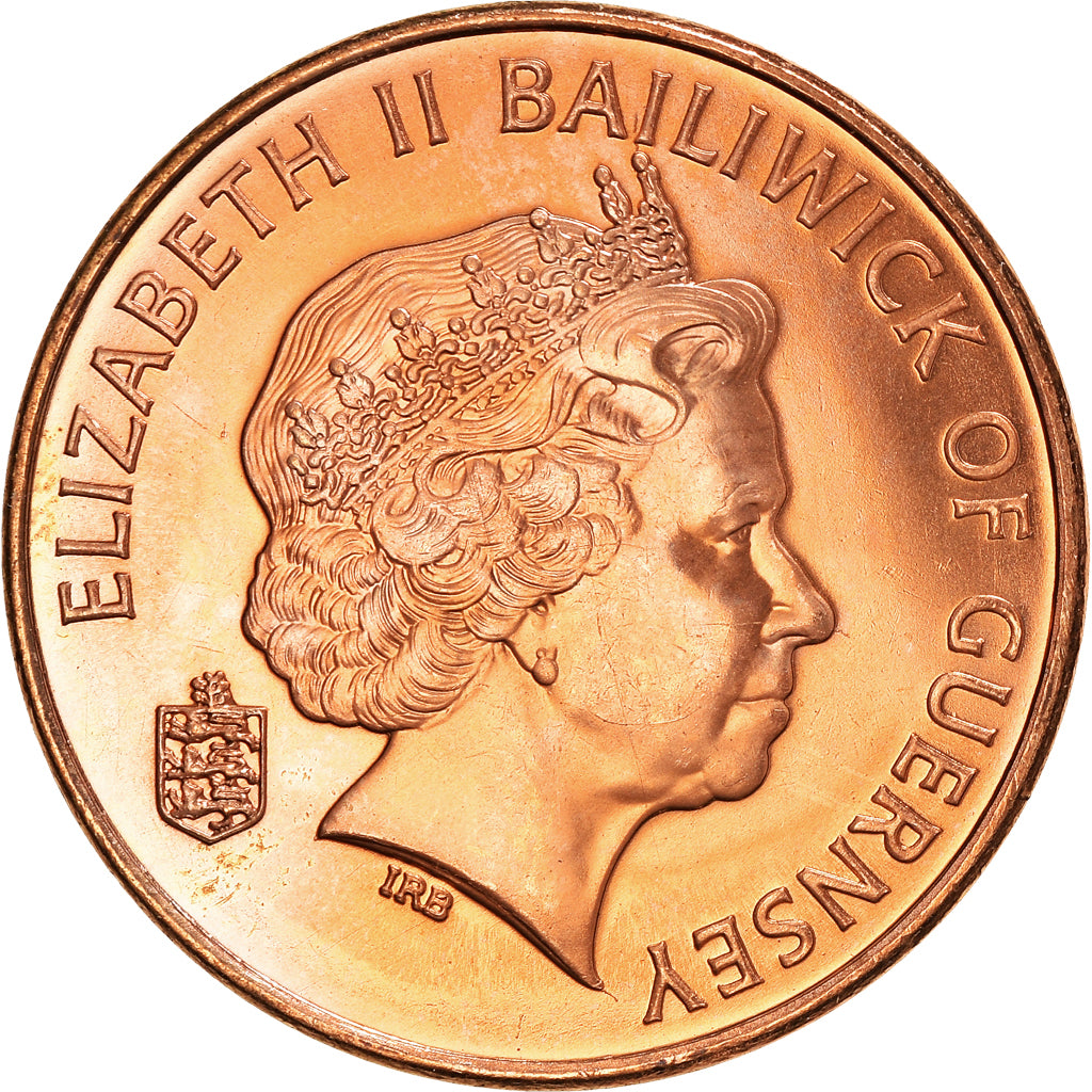 Monnaie, Guernsey, Elizabeth II, 2 Pence, 2003, British Royal Mint, SPL, Cuivre