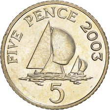 Coin, Guernsey, Elizabeth II, 5 Pence, 2003, British Royal Mint, AU(50-53)