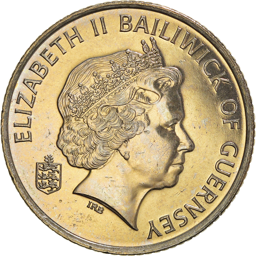 Coin, Guernsey, 10 Pence, 2003, AU(55-58), Cupronickel