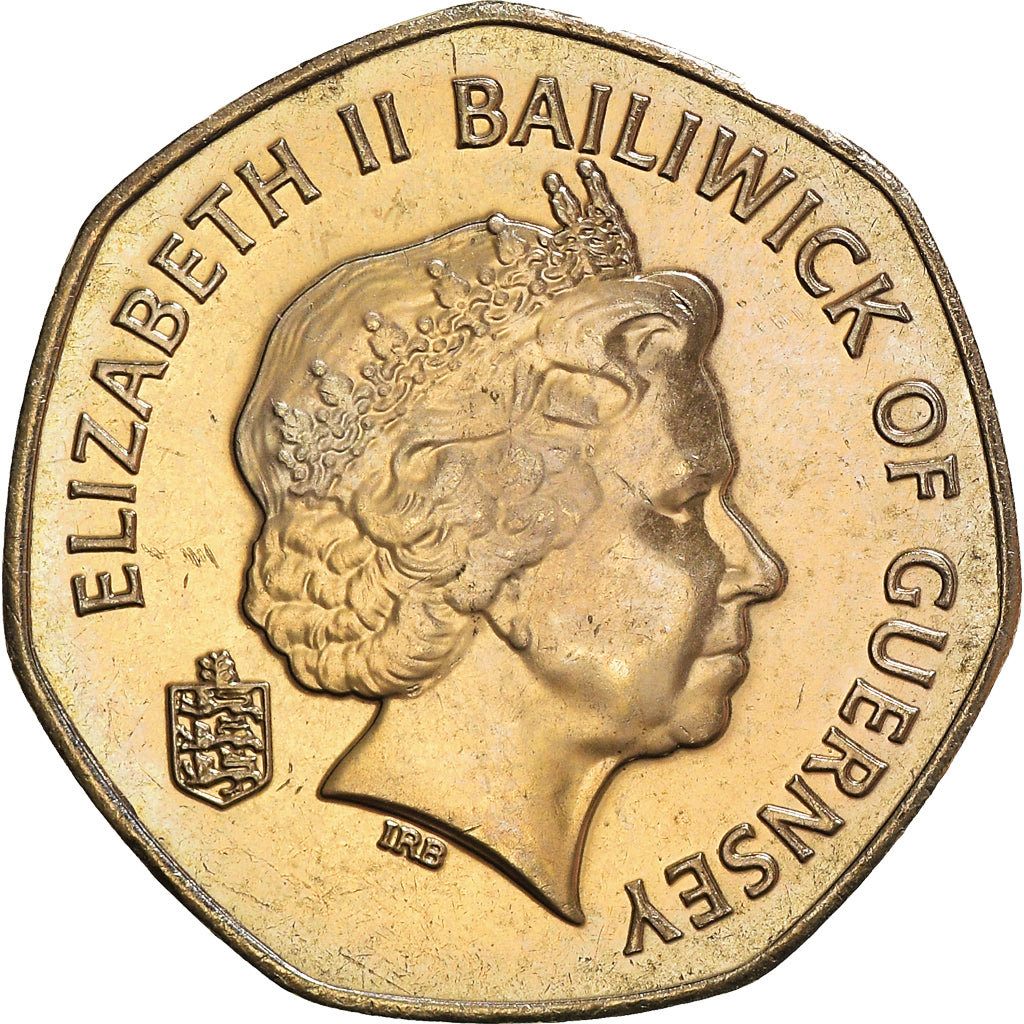 Coin, Guernsey, Elizabeth II, 20 Pence, 2003, MS(60-62), Copper-nickel, KM:90