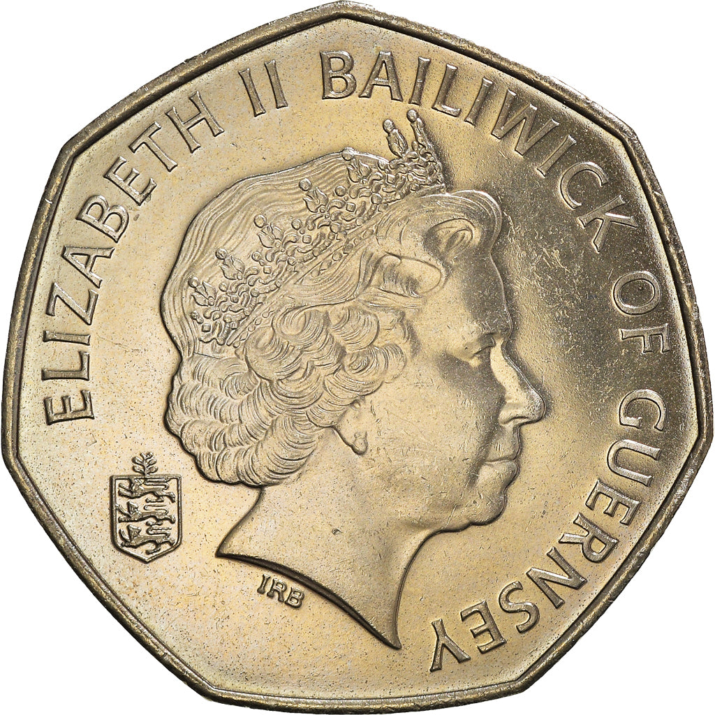 Coin, Guernsey, Elizabeth II, 50 Pence, 2003, British Royal Mint, AU(55-58)