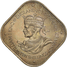 Coin, Guernsey, Elizabeth II, 10 Shilling, 1966, Heaton, AU(55-58)