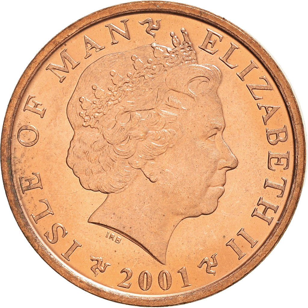 Coin, Isle of Man, Elizabeth II, Penny, 2001, Pobjoy Mint, MS(60-62), Copper