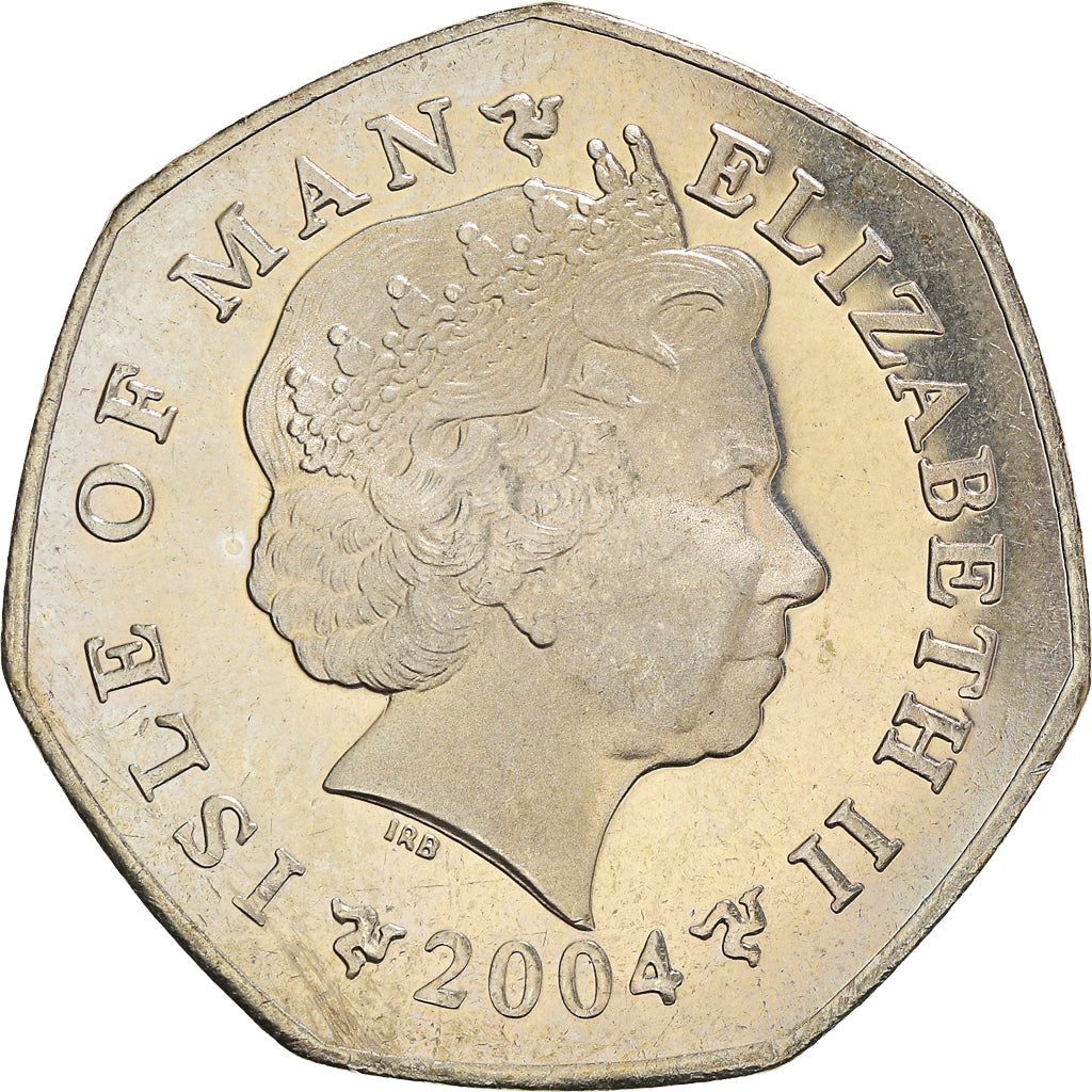 Moneta, Isola di Man, Elizabeth II, 50 Pence, 2004, Pobjoy Mint, BB+
