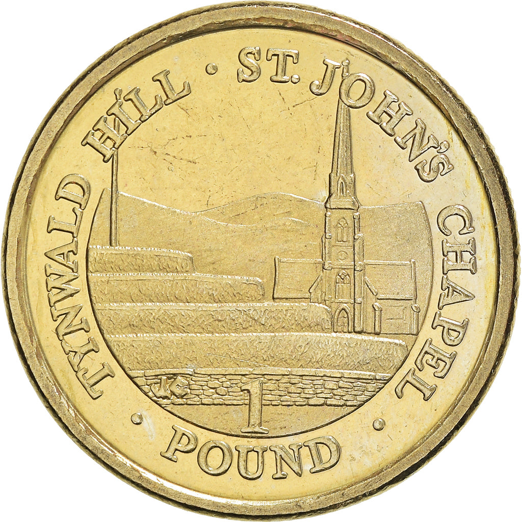 Coin, Isle of Man, Elizabeth II, Pound, 2004, Pobjoy Mint, AU(50-53)