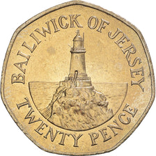 Münze, Jersey, Elizabeth II, 20 Pence, 1994, SS+, Kupfer-Nickel, KM:66