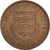 Moneta, Jersey, George VI, 1/12 Shilling, 1945, AU(50-53), Brązowy, KM:19