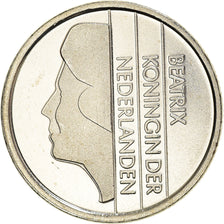 Coin, Netherlands, Beatrix, 25 Cents, 2001, Utrecht, MS(63), Nickel, KM:204