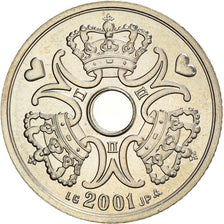 Coin, Denmark, Margrethe II, 5 Kroner, 2001, Copenhagen, MS(60-62)