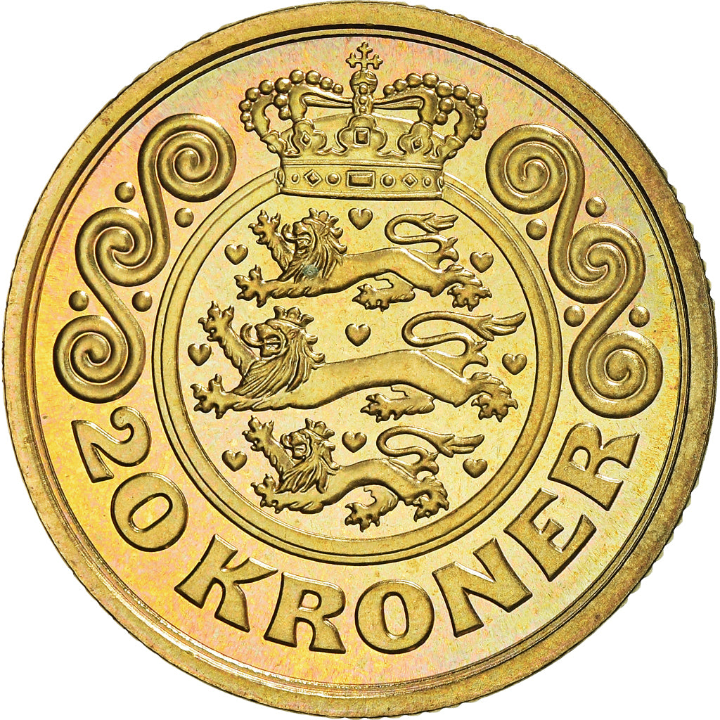 Monnaie, Danemark, Margrethe II, 20 Kroner, 2001, Copenhagen, SUP+