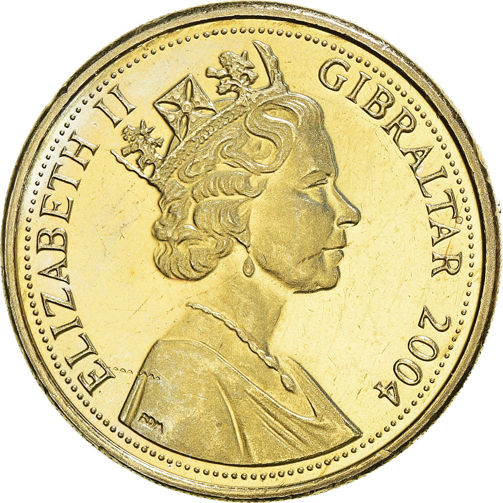 Coin, Gibraltar, Elizabeth II, Pound, 2004, Pobjoy Mint, MS(60-62)