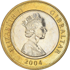 Coin, Gibraltar, Elizabeth II, 2 Pounds, 2004, Pobjoy Mint, AU(50-53)