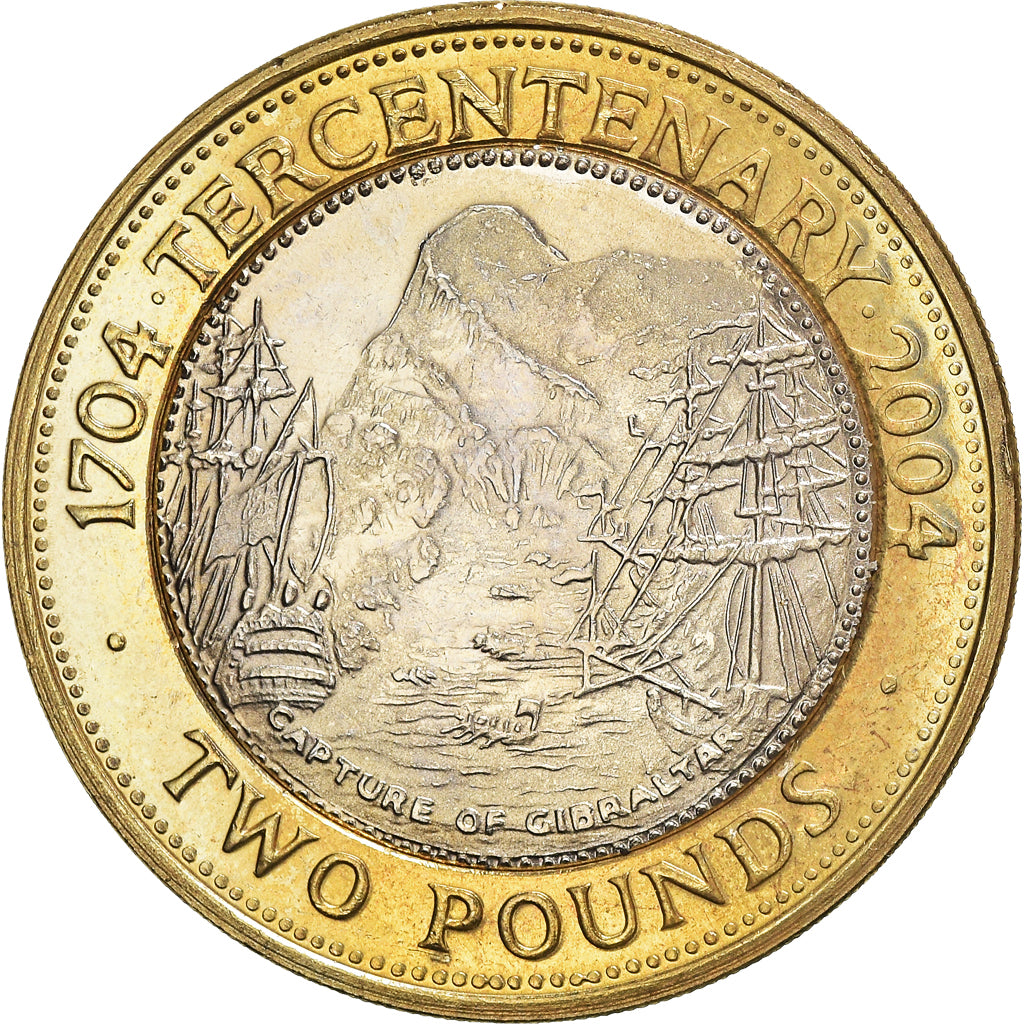 Coin, Gibraltar, Elizabeth II, 2 Pounds, 2004, Pobjoy Mint, AU(50-53)