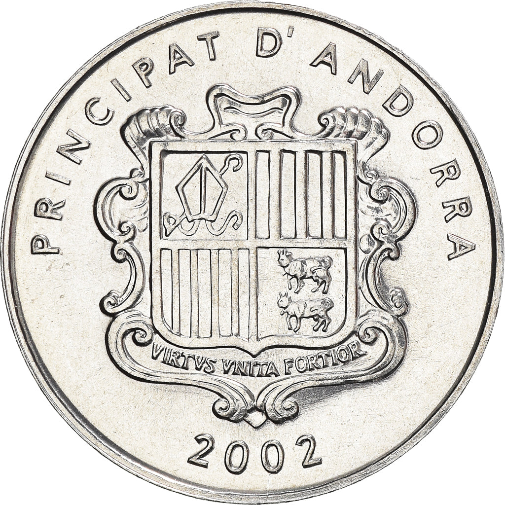 Coin, Andorra, Centim, 2002, Isard, MS(63), Aluminum, KM:177