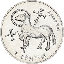 Moeda, Andorra, Centim, 2002, Agnus Dei, MS(63), Alumínio, KM:178